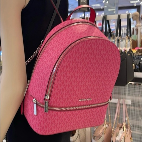 Michael Kors Pink/Dragonfruit Rhea Backpack